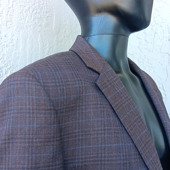 Pronto Uomo Platnum Men's Luxury Check/Plaid (2) Button Luxury Blazer